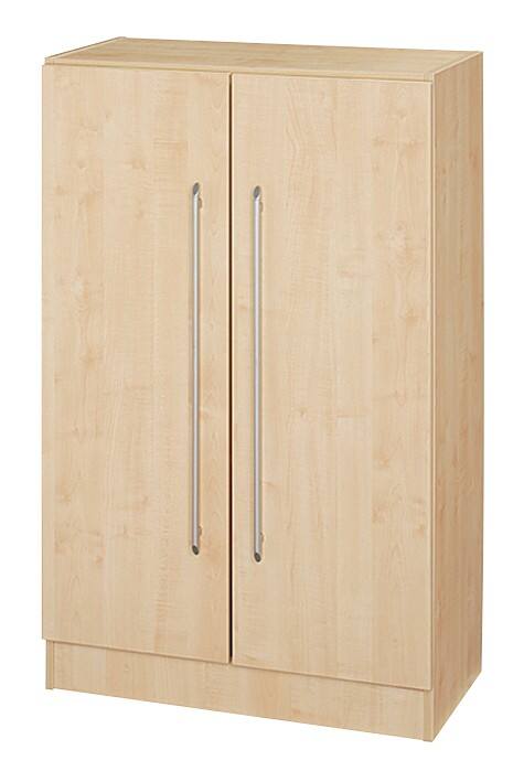 Hammerbacher Matrix Flügeltürenschrank Melaminharzbeschichtete Spanplatte 800 x 420 x 1.270 mm Ahorn