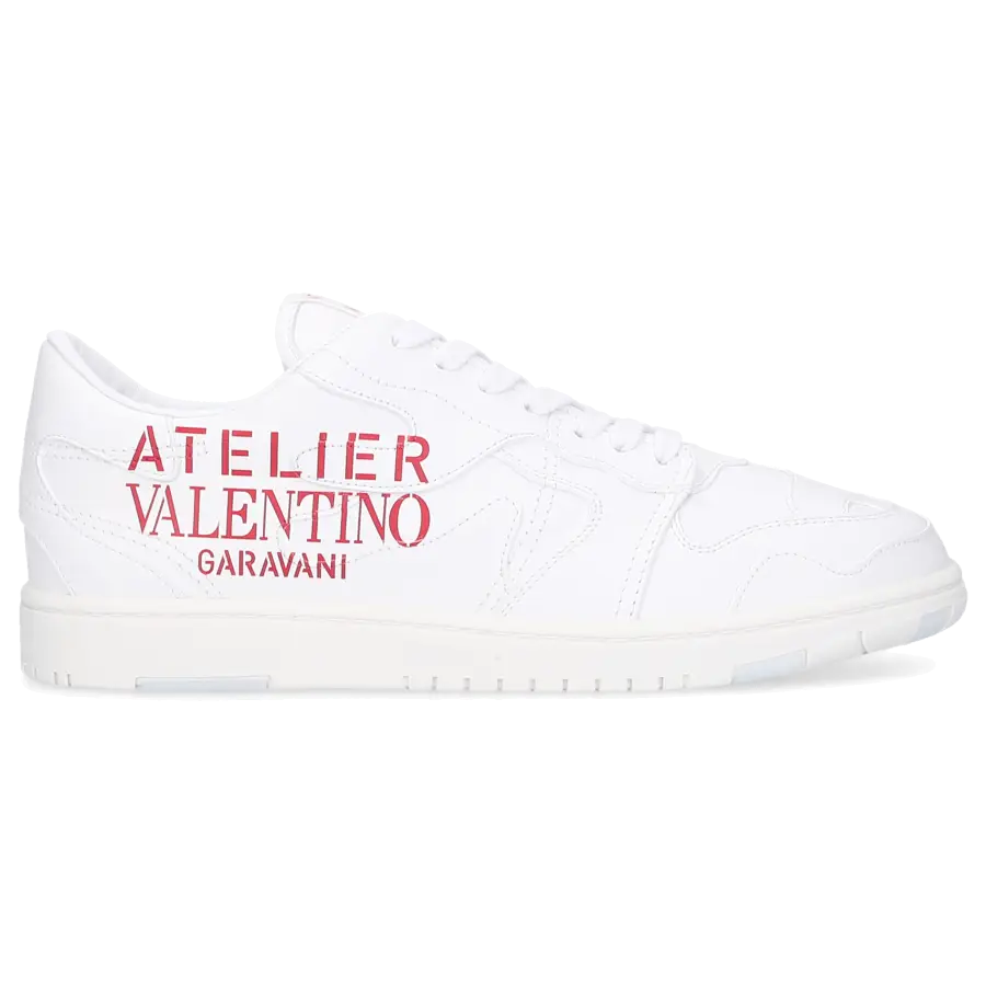 Valentino Garavani - Sneaker low ATELIER 07 CAMOUFLAGE Kalbsleder - weiß