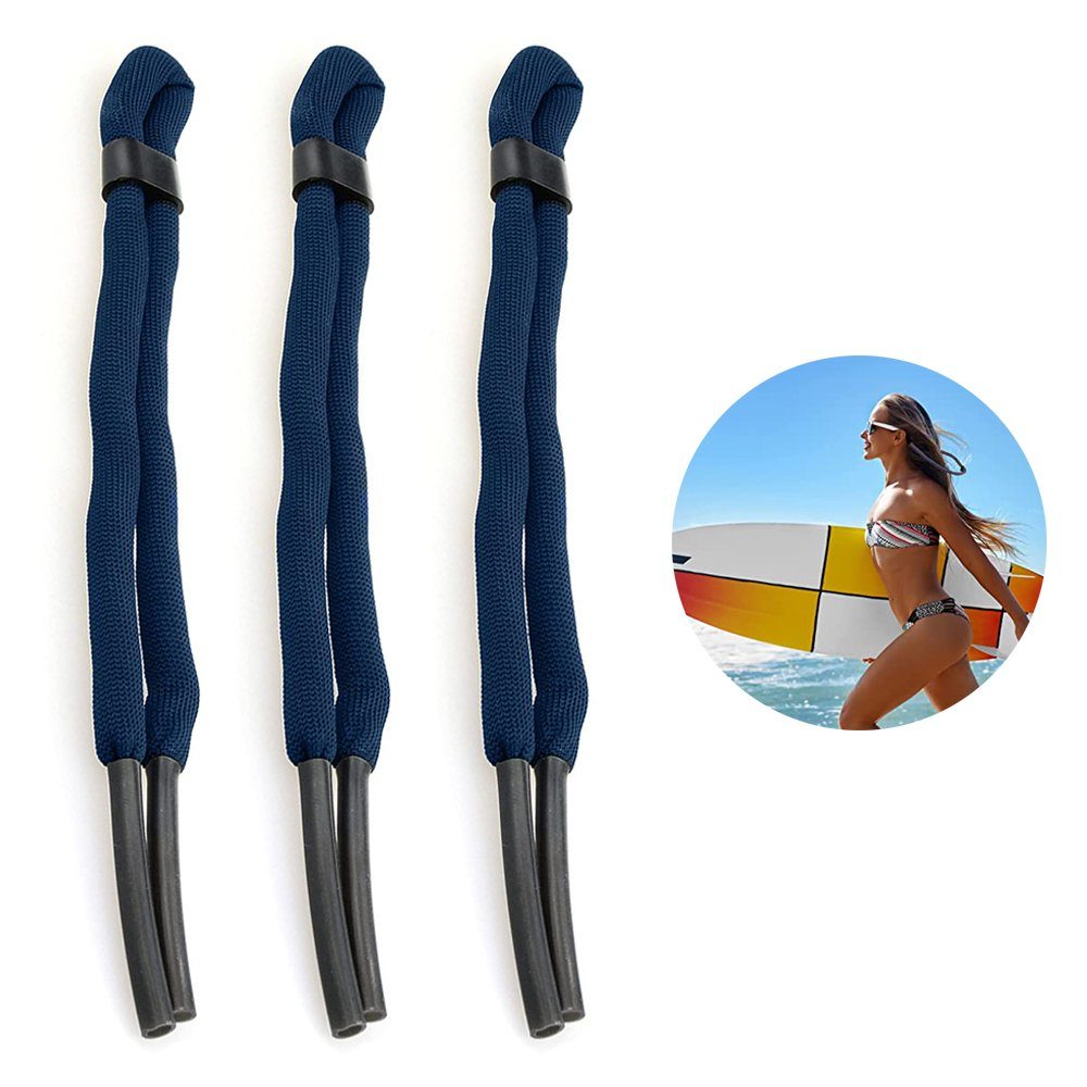 Devenirriche Brillenband 3PCS Schwimmfähiges Brillenband–Sportbrillenbänder Wassersport Blau