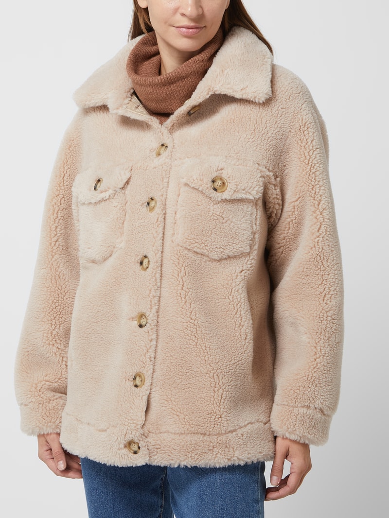 Wendejacke mit Woll-Anteil in ecru