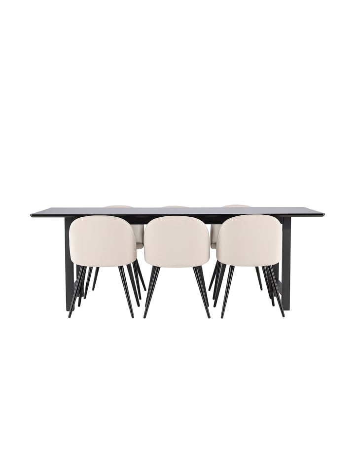 ebuy24 Essgruppe Oslo (7-teilig) Beige 220 x 100 cm günstig kaufen onesize