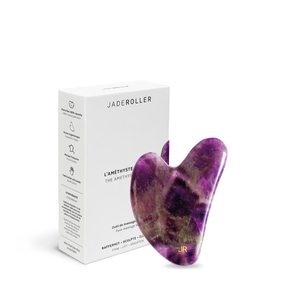 Jade Roller Le Gua Sha Améthyste Pierre de massage