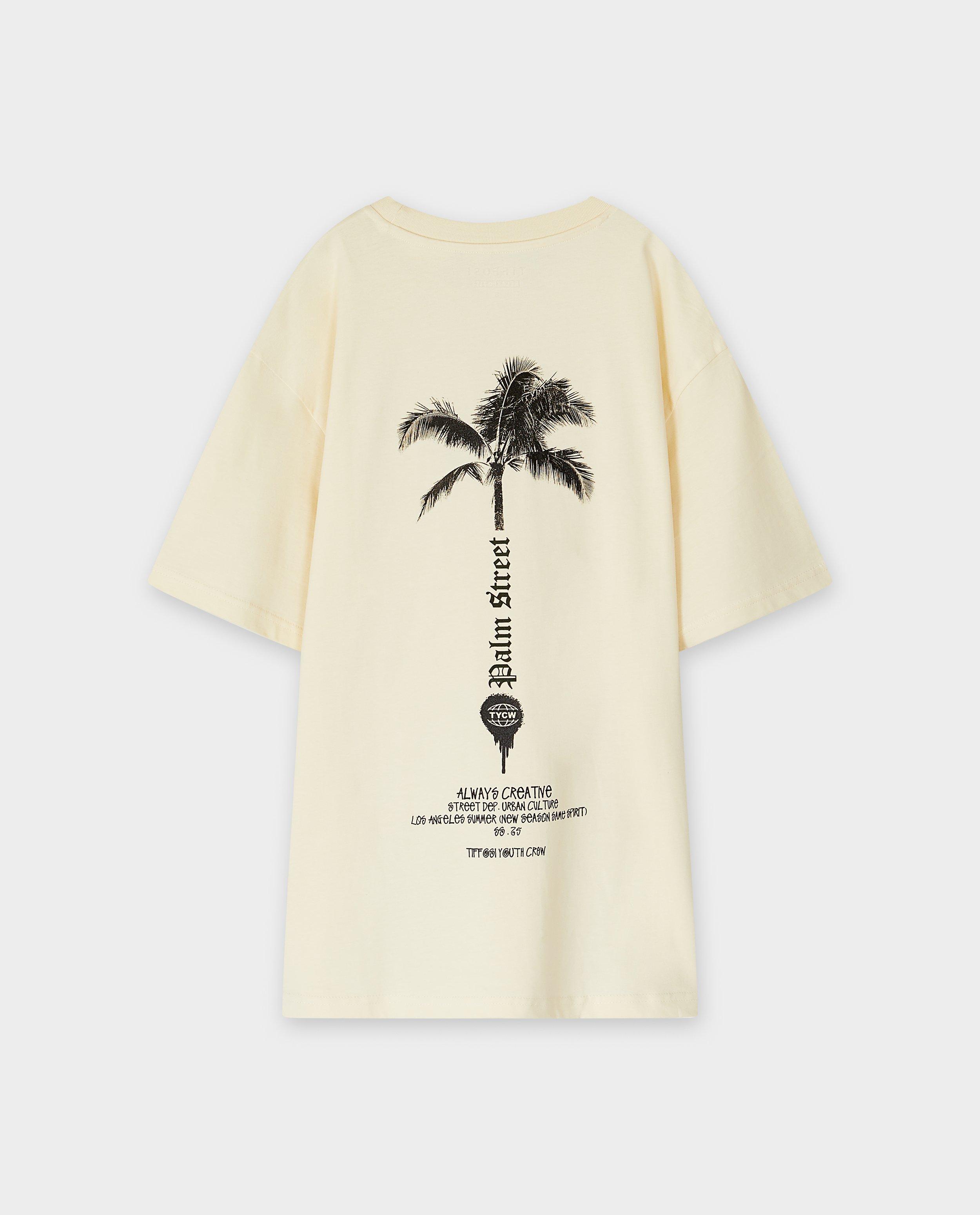 Tricou Tiffosi cu imprimeu pe spate maro deschis