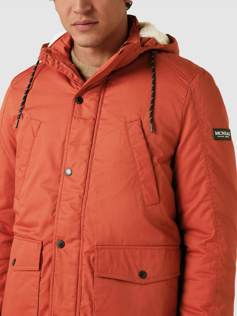 Parka mit Reißverschluss in rostrot