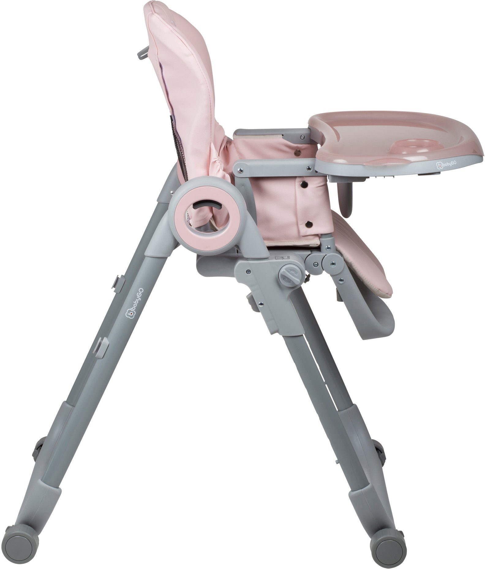 BabyGo Hochstuhl Divan, pink, platzsparend zusammenklappbar