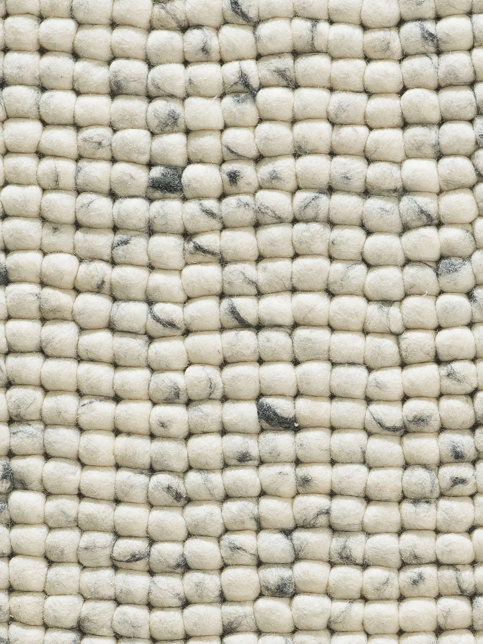 Smedby Filzkugel-Teppich, White