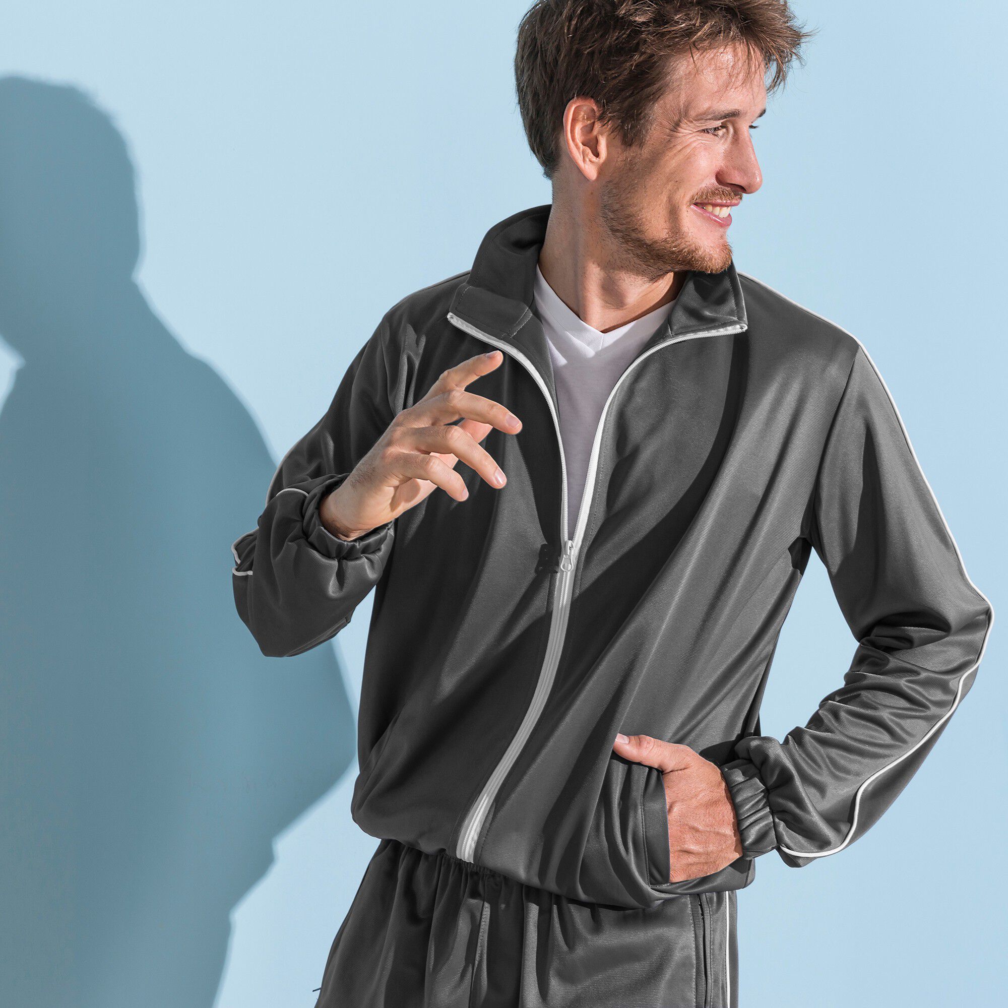 Veste sport microfibre zippée