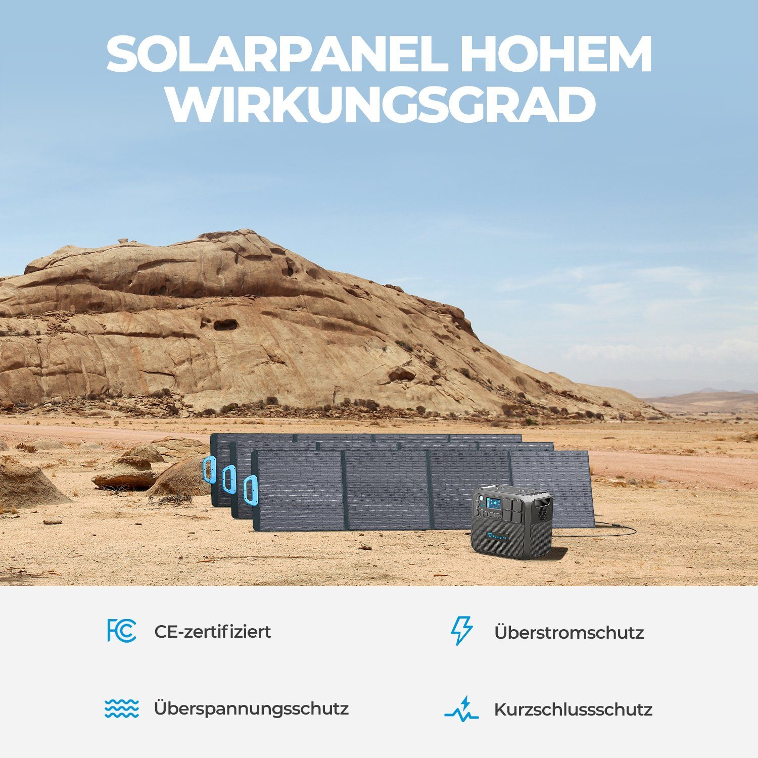 BLUETTI Stromerzeuger AC200MAX mit 200W Solarpanel, (2*PV200, 3-tlg)