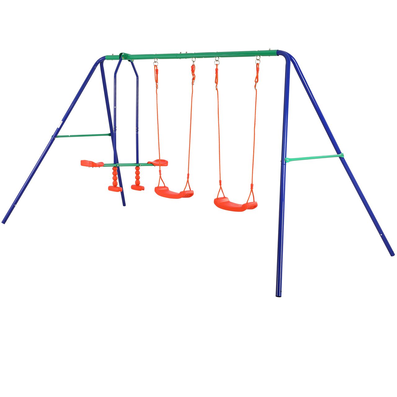 Casaria Spielwerk® Schaukelgerüst Bunt für 4 Kinder