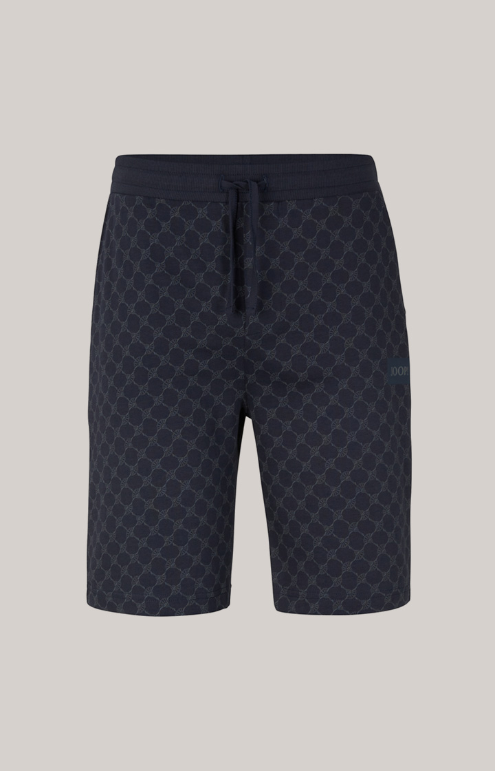 Loungewear Shorts in Navy gemustert