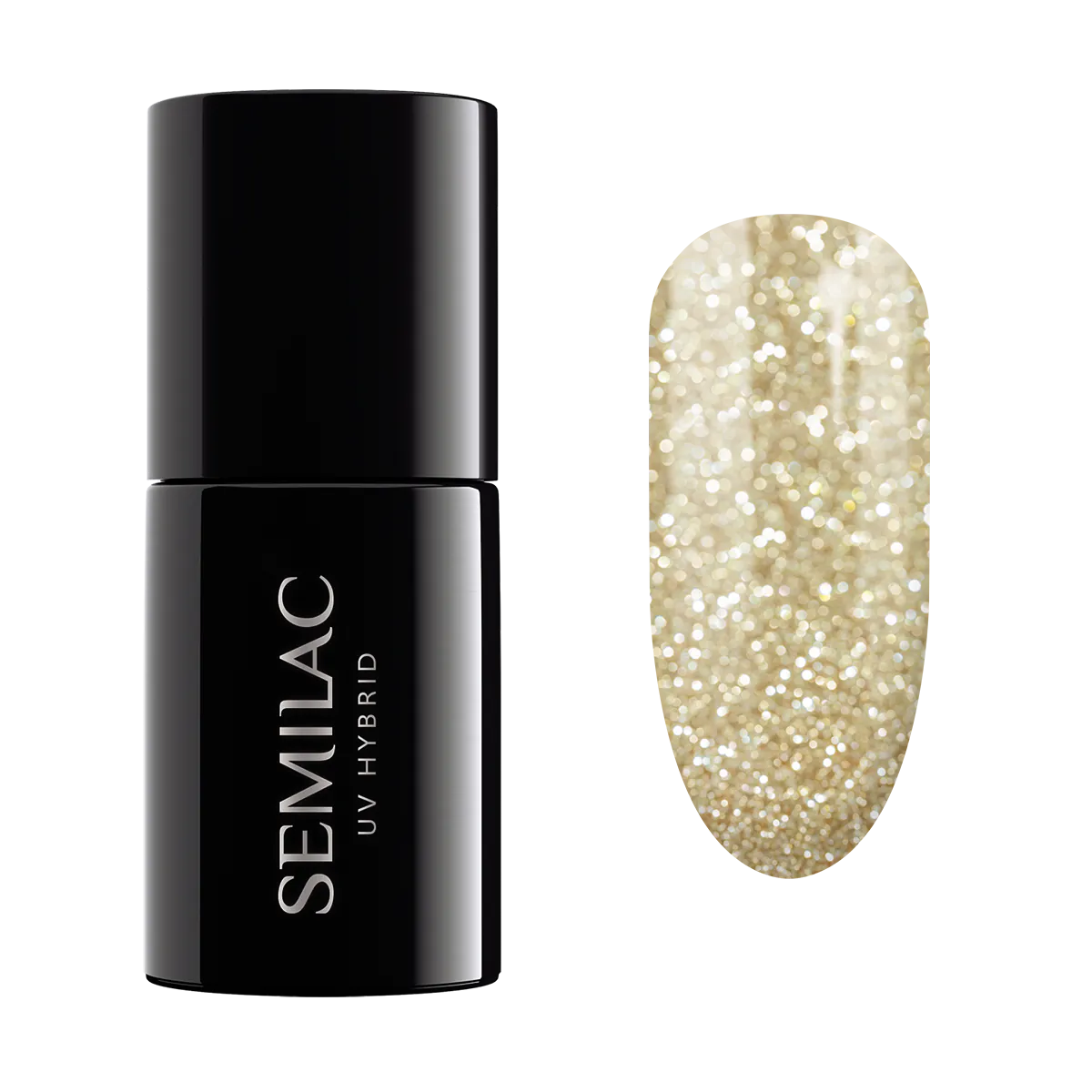 Semilac UV Hybrid Βερνίκι Νυχιών, 260 Platinum Light Gold