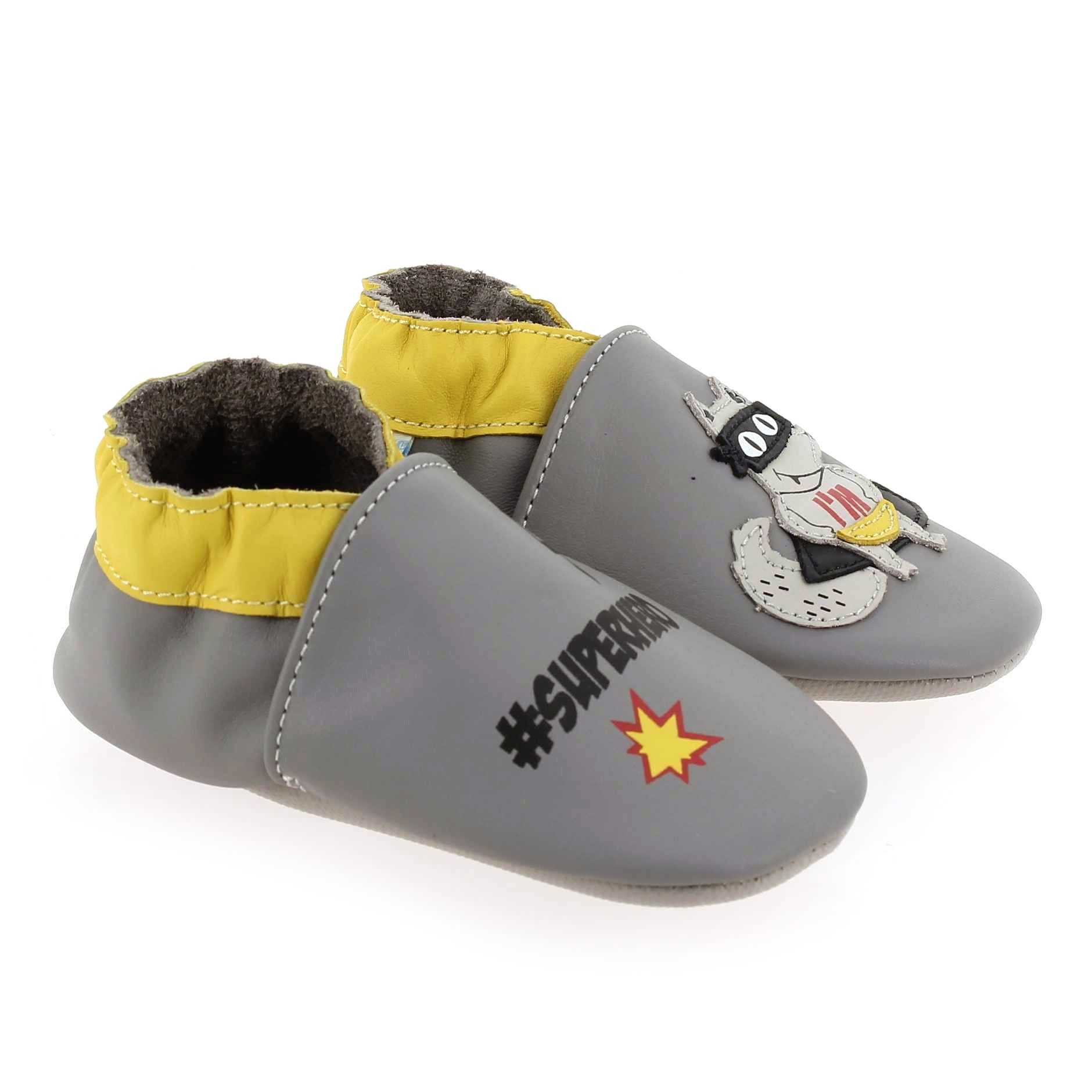 Robeez  SUPER WOLF - Gris Jaune