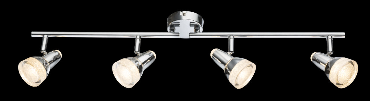 Globo Lighting - ALASKA - LED Strahler Metall verchromt, 4x LED