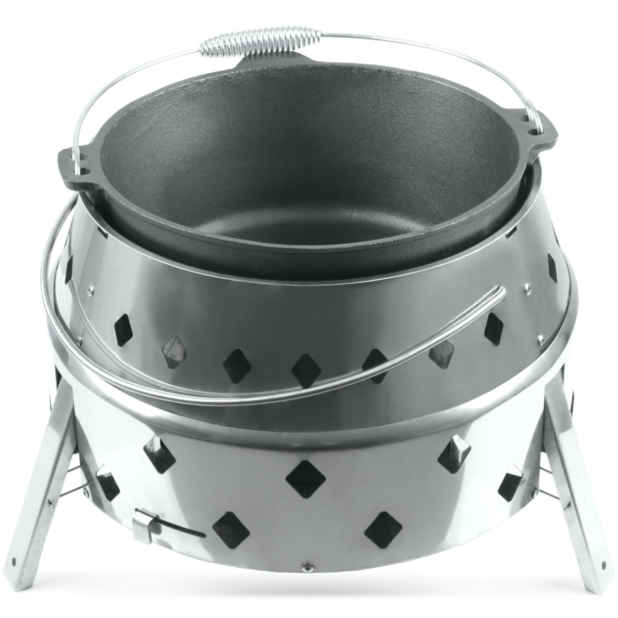 BBQ-Toro Feuerstelle Edelstahl Dutch Oven Grill 