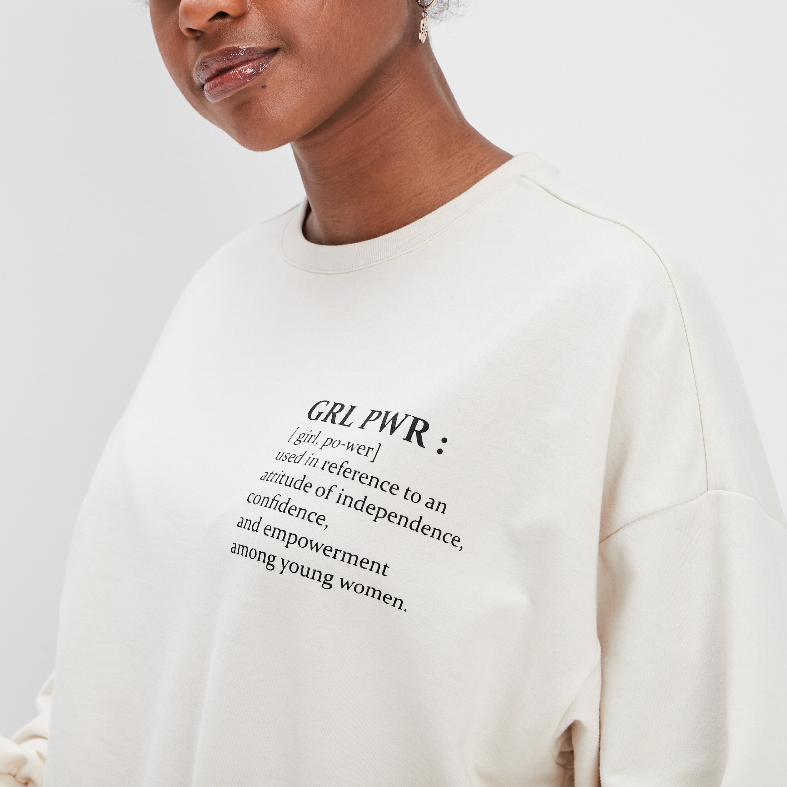 Sweat manches longues Liberto ivoire femme | La Halle