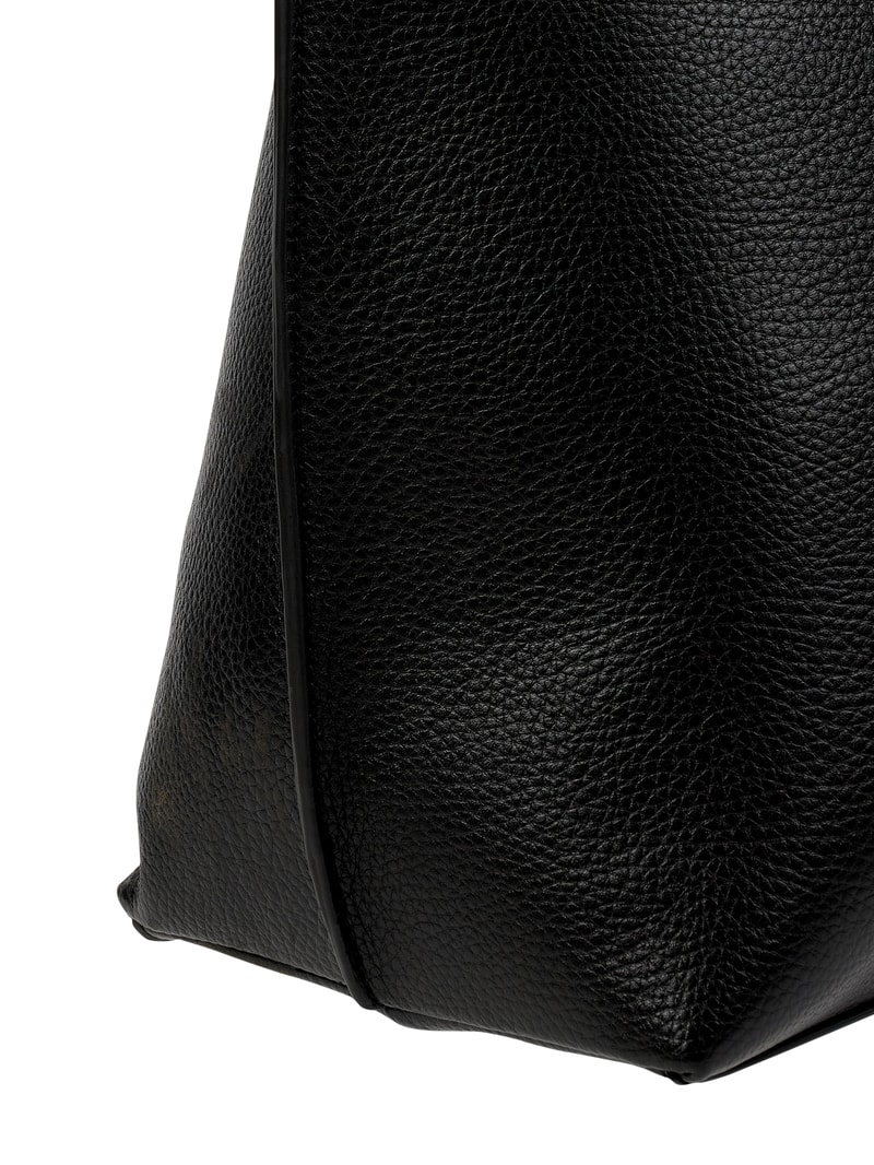 Shopper in Leder-Optik in schwarz