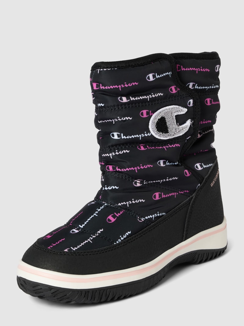 Boots mit Allover-Logo Modell 'FLAKEY' in schwarz