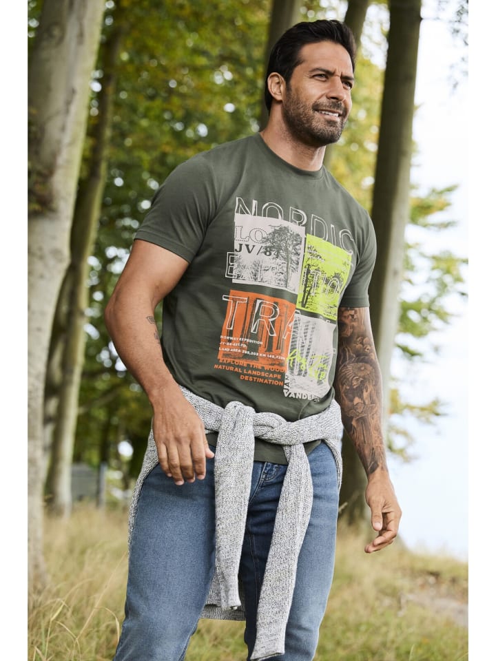 Jan Vanderstorm T-Shirt TANDRUP in oliv günstig kaufen