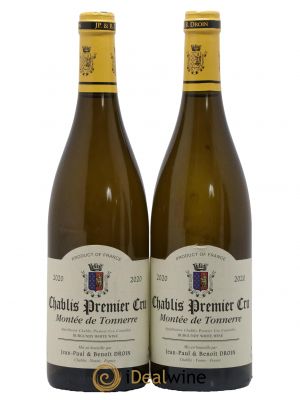 Chablis 1er Cru Montée de Tonnerre Jean-Paul & Benoît Droin (Domaine)  2020 - Lot de 2 Bouteilles