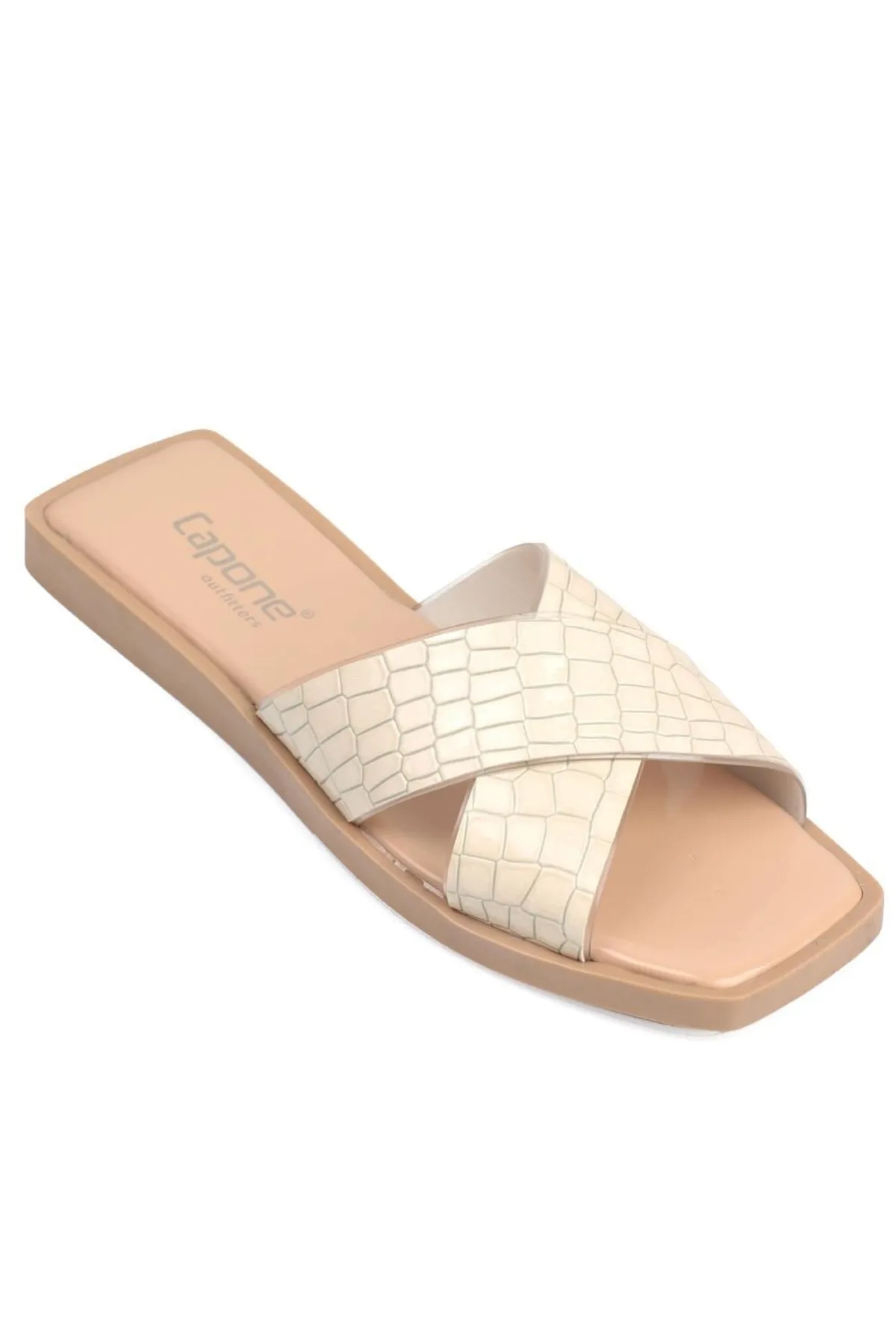 Capone Outfitters  Capone Cross Transparente Riemenpantoffeln