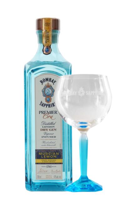 Bombay Sapphire Premier Cru – Murcian Lemon inkl. Ballonglas Bombay 0,7 l·47 % vol