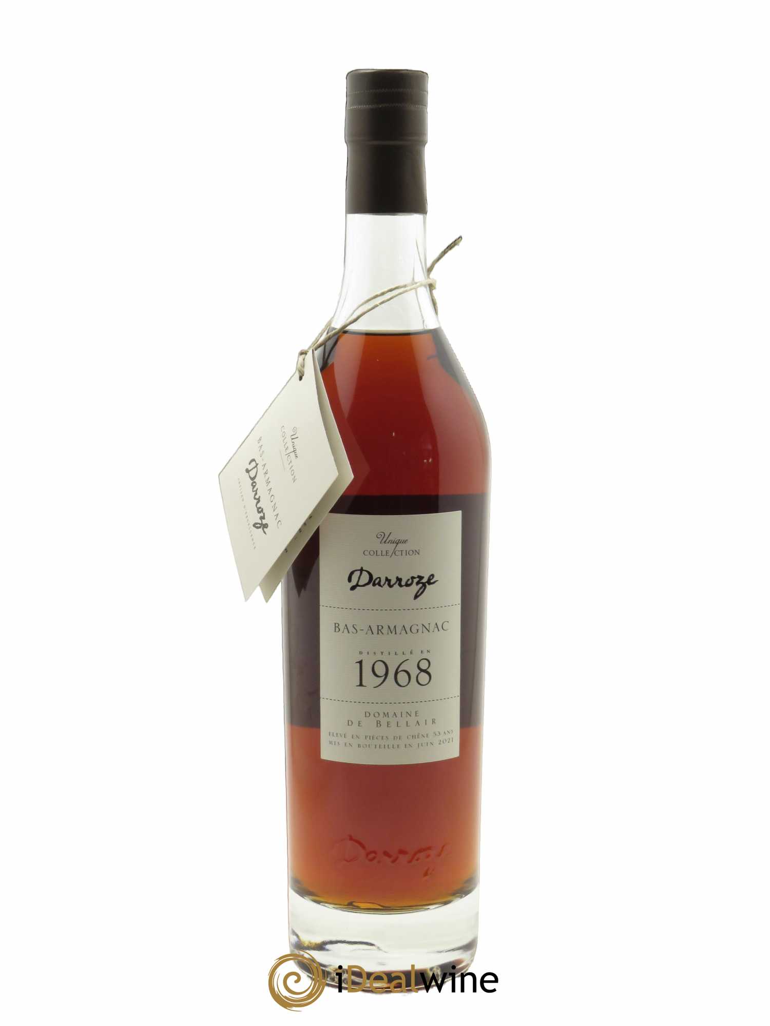 Bas-Armagnac Domaine de Bellair 43° Darroze (70cl) 1968 - Lot de 1 Bouteille
