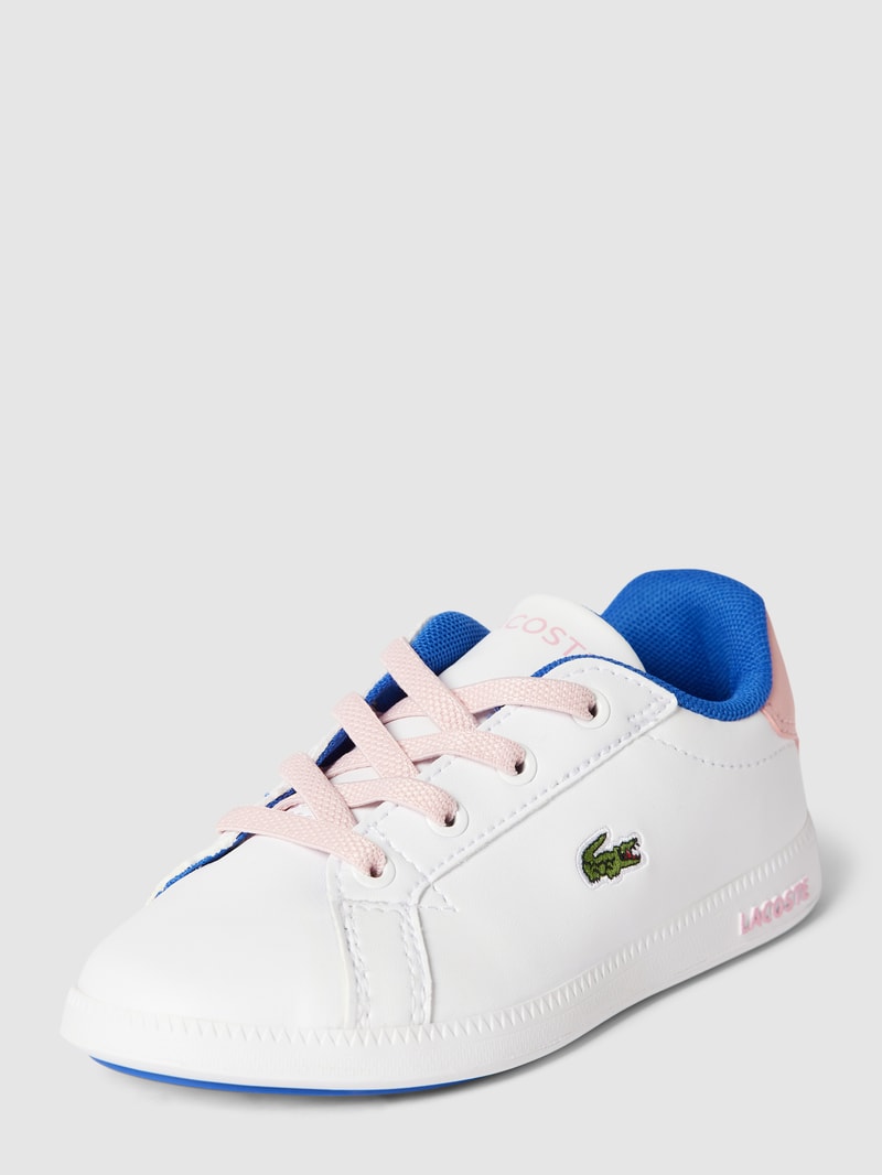 Sneaker mit Logo-Stickerei in weiß