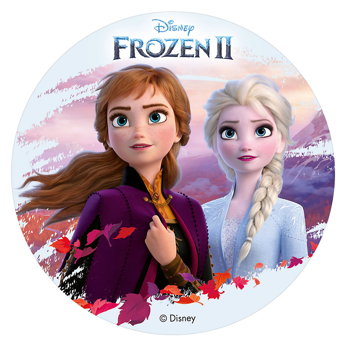 Essbare Tortenaufleger   Frozen II Elsa, Anna, Olaf 20cm