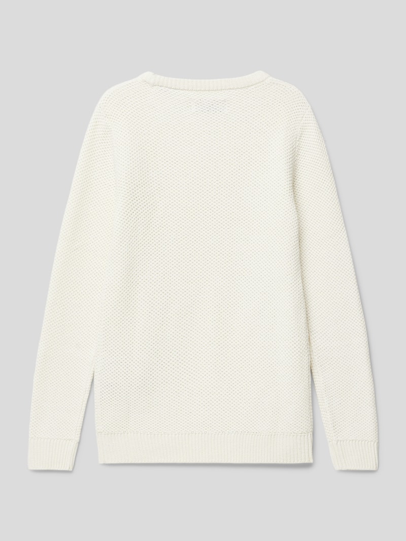 Strickpullover mit Strukturmuster Modell 'JORBRODY' in ecru