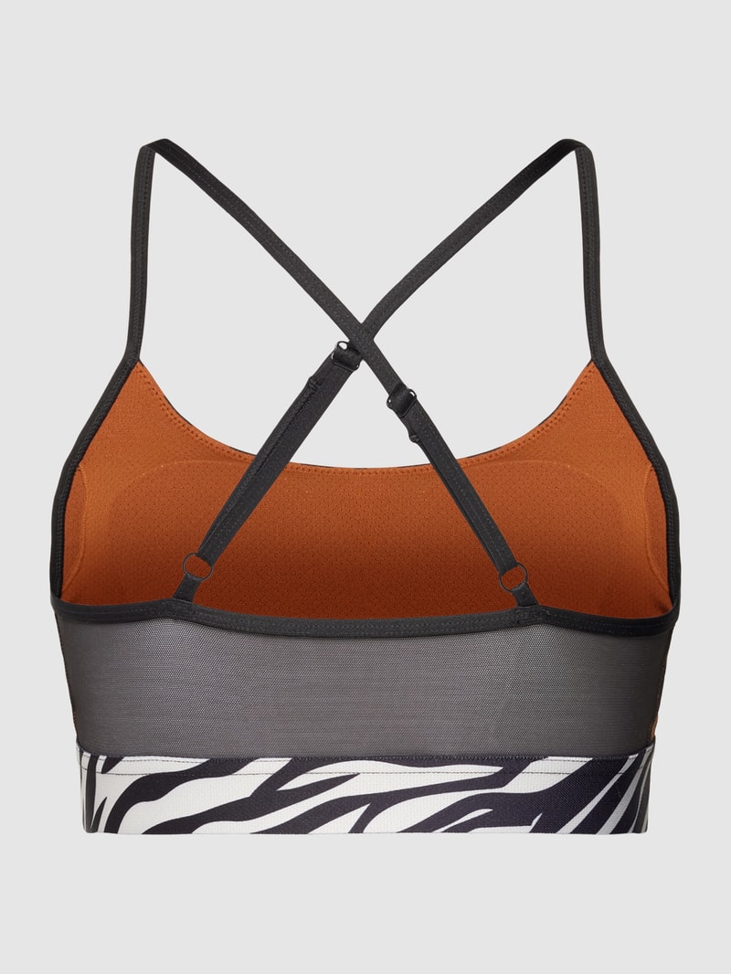 Sport-BH mit Animal-Print in haselnuss braun