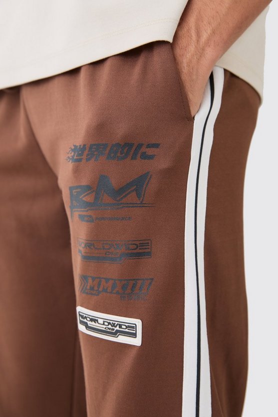 Trikot-Jogginghose mit Seitenstreifen