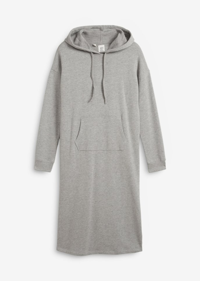Sweatkleid mit Kängurutasche und Biobaumwolle