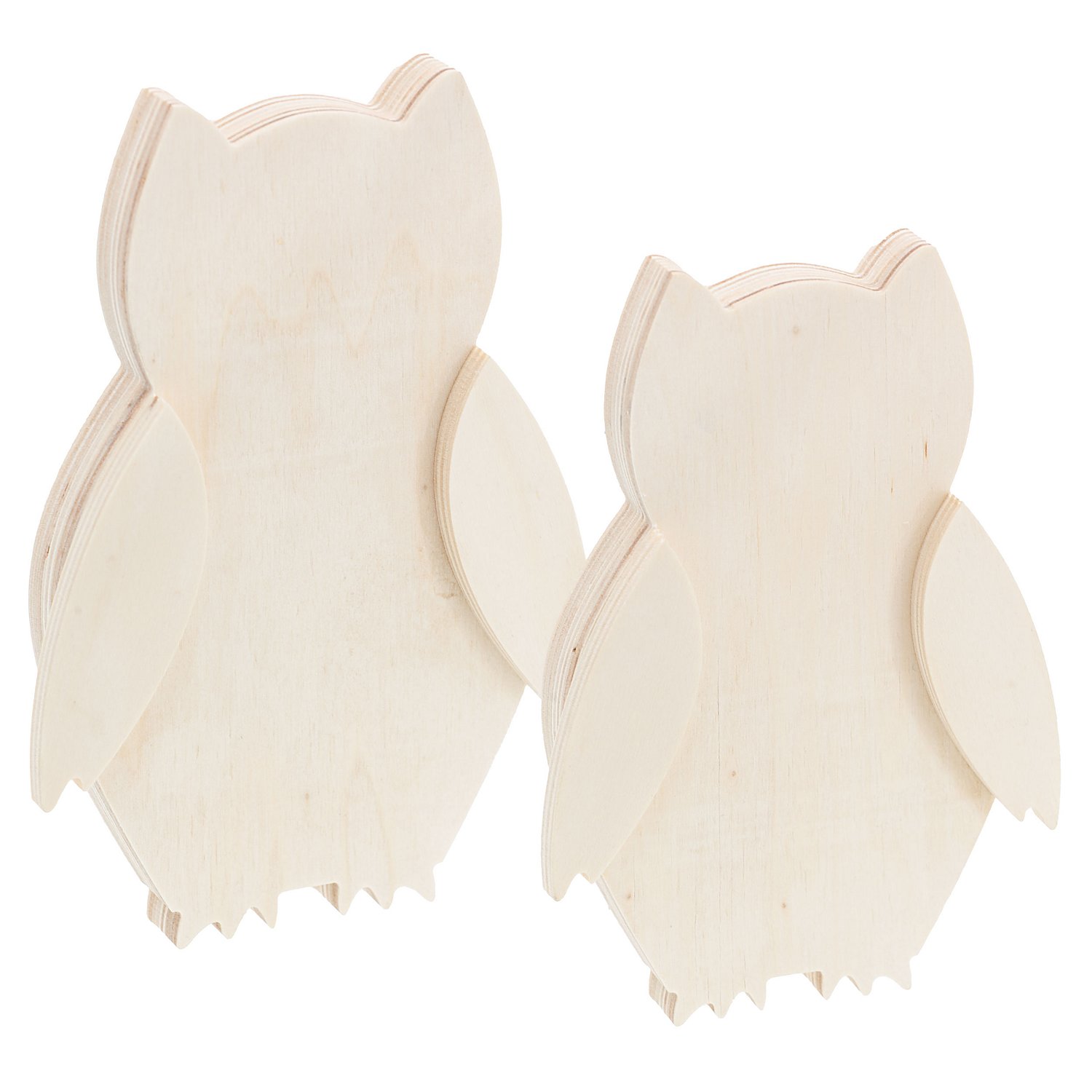 Eulen aus Holz, 2 Stück