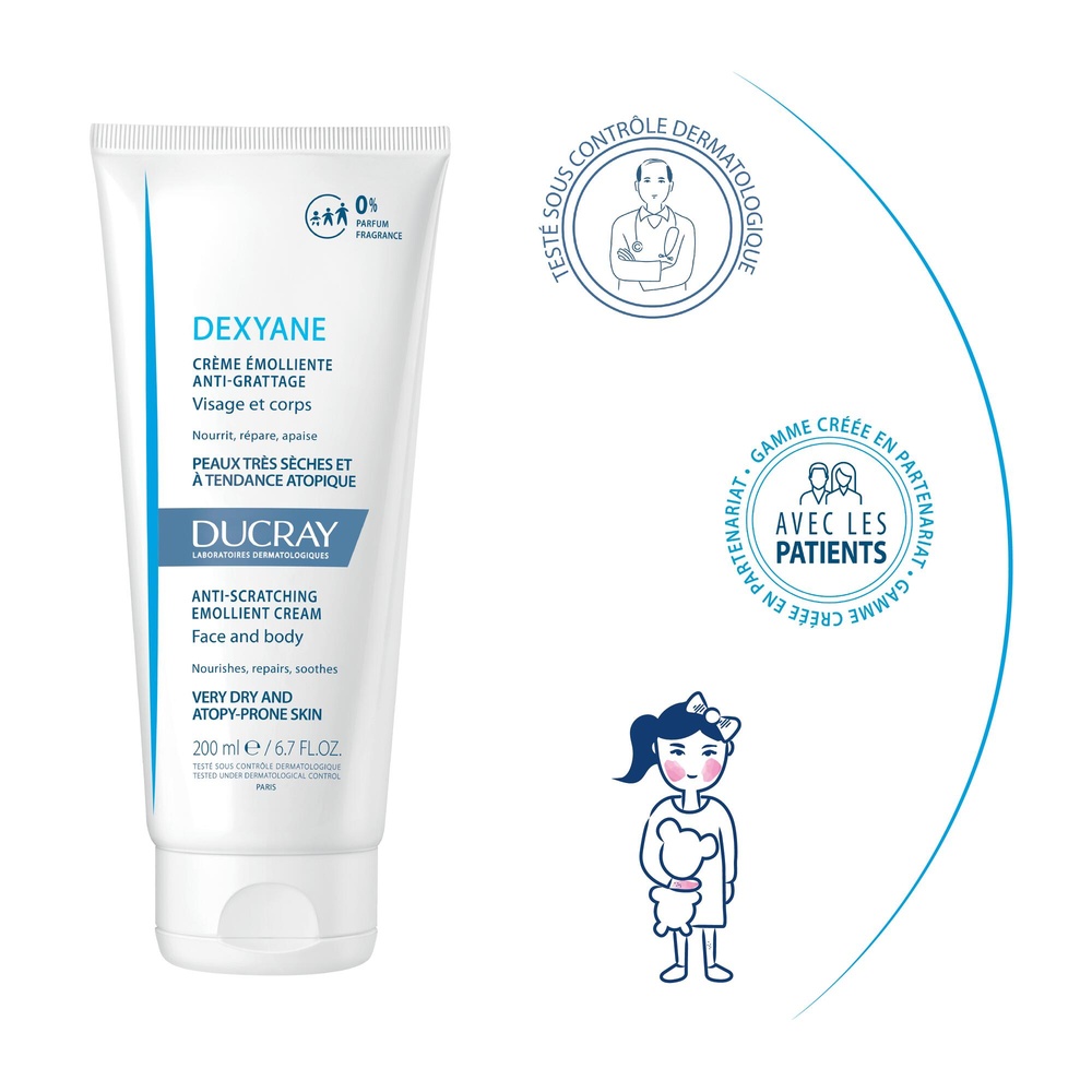 Ducray Dexyane Crème émolliente 200 ml Crème émolliente