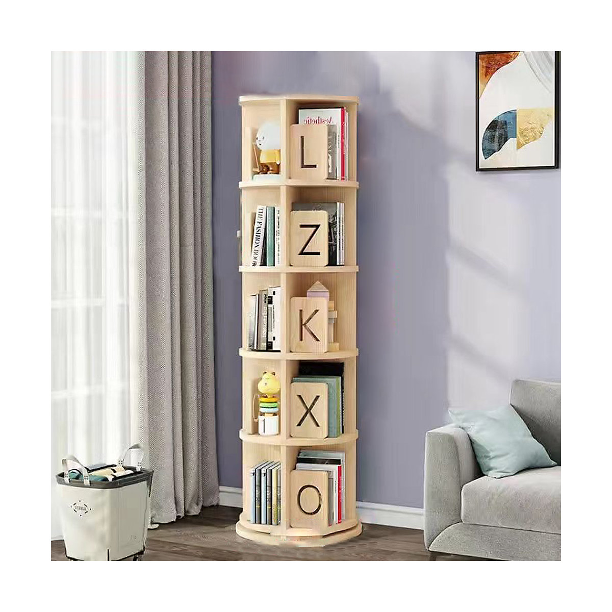 Drehbares Bücherregal