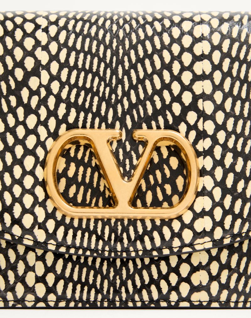 Sac porté épaule en cuir Elaphe à imprimé Vain Cobra Valentino Garavani