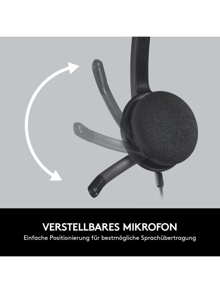 Logitech H340 Headset – Komfortabler Kopfhörer mit Mikrofon für in Schwarz günstig kaufen onesize