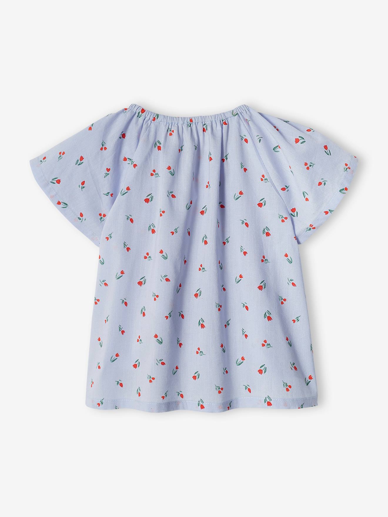 Vertbaudet Baby Bluse mit Schmetterlingsärmeln - hellgelb