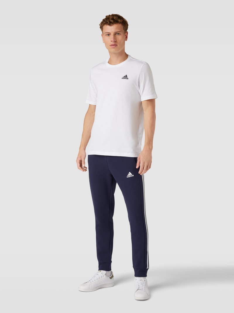 Sweatpants mit Label-Stitching in dunkelblau