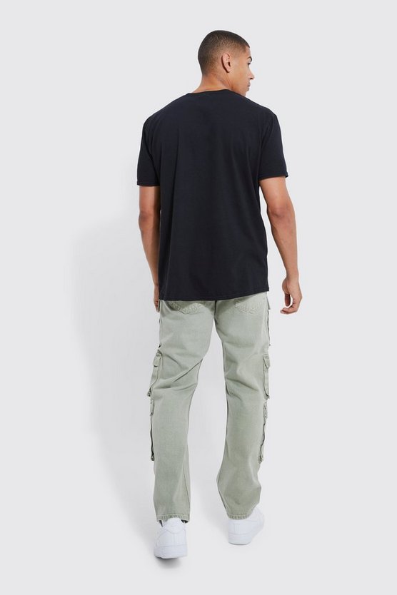 Lockere Cargo-Jeans mit Taschen