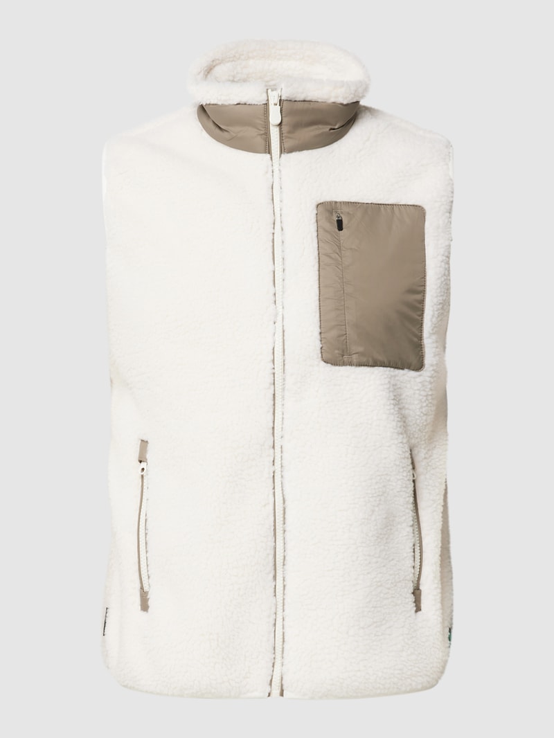 Weste mit Label-Patch Modell 'ISMAEL' in offwhite