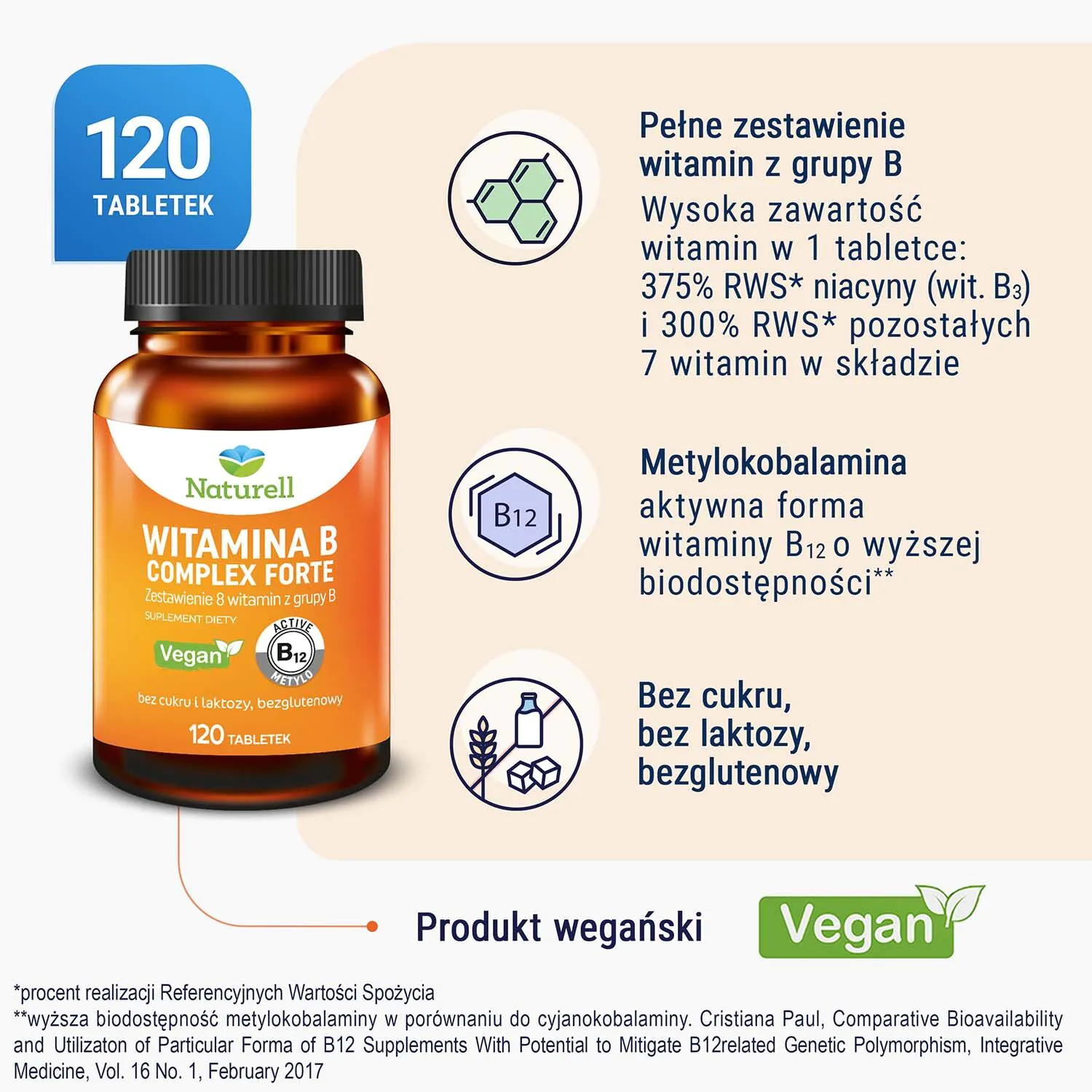 Naturell Vitamin B Complex Forte 120 δισκία