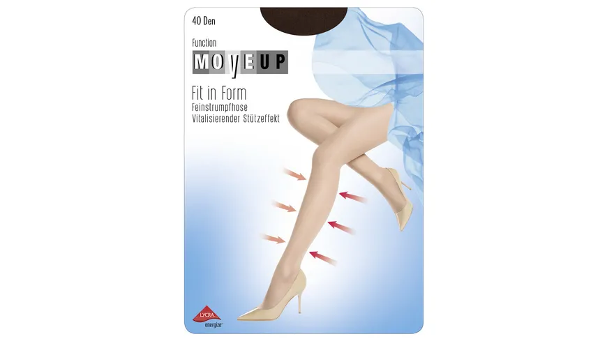 MOVE UP Damen Stützstrumpfhose Fit in Form 40 DEN champagner