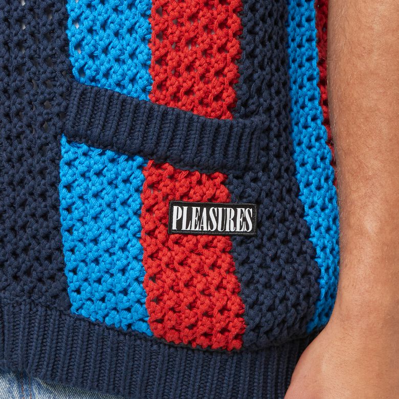Pleasures Hombre Cardigan Vest multicolor