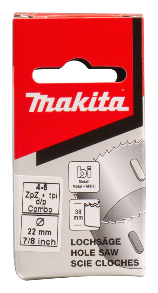 Makita Zubehör P-34958 Lochsäge 22 mm HSS Bimetall Weiß