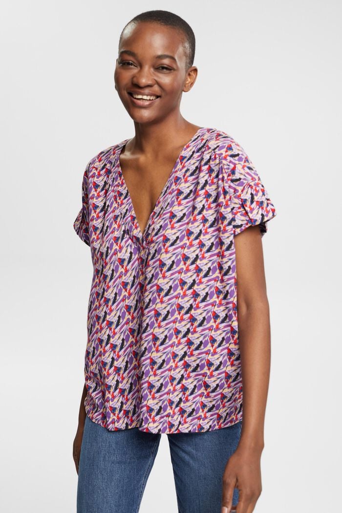 Bluse mit Muster, LENZING™ ECOVERO™