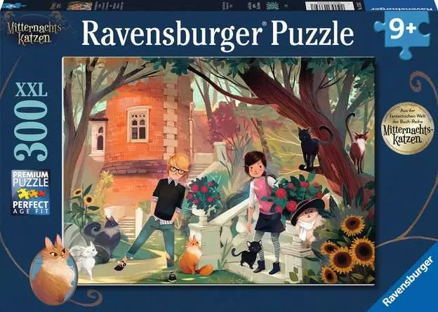 Kinderpuzzle ab 9 Jahren - Die Katzenflüsterer Nova und Henry - 300 Teile