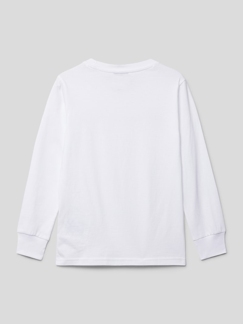 Longsleeve mit Label-Print in weiß