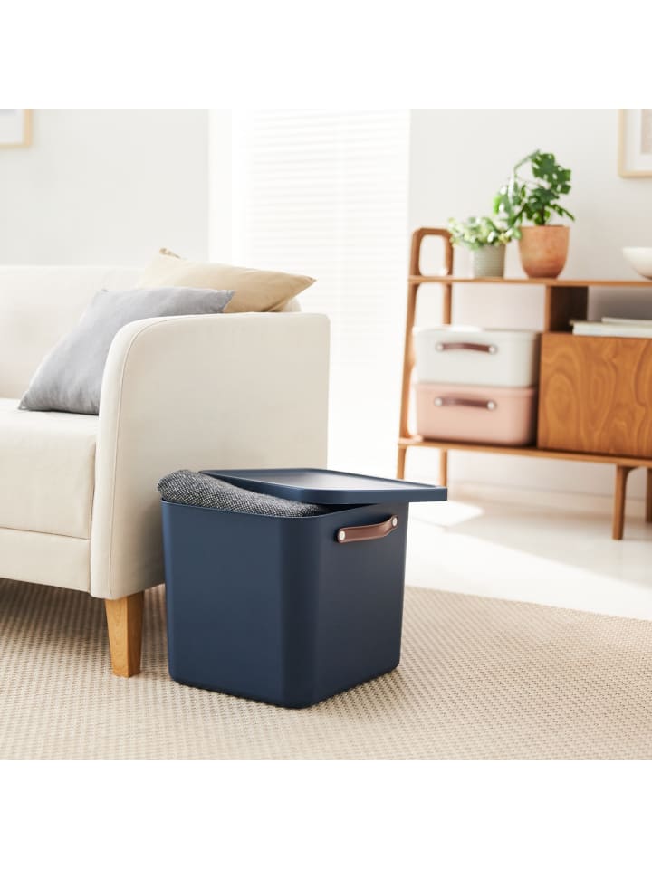 Rotho Aufbewahrungsbox mit Deckel 40 l MALOJA in Midnight blau günstig kaufen onesize