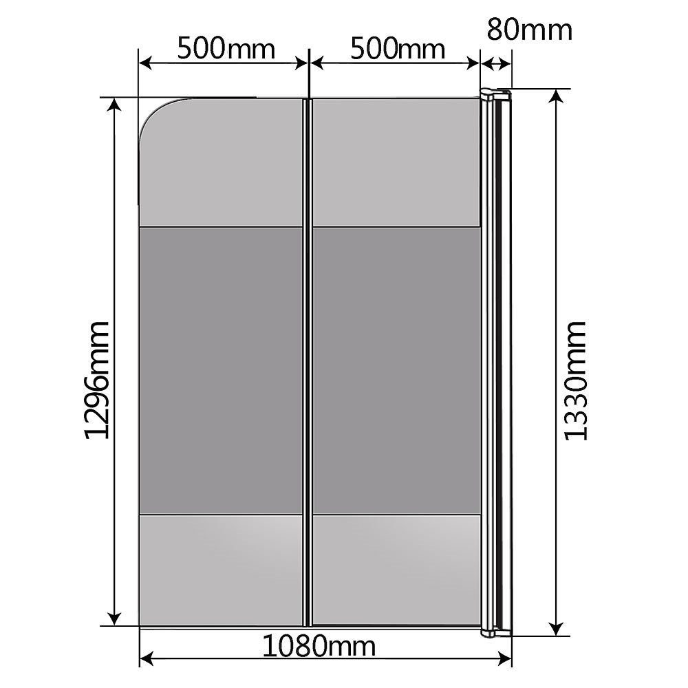 Melko Badewannenaufsatz Duschabtrennung Duschwand Badewannenaufsatz Duschkabine Glas ESG Duschtrennwand Seitenwand Dusche Badewanne Faltwand Nano Glaswand Wand, (Stück), ESG Sicherheitsglas